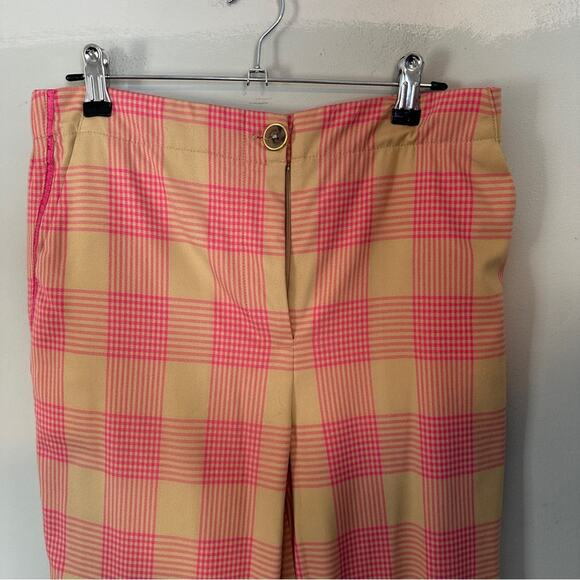 Maeve by Anthropologie Tapered Pink Plaid Pants 8 - Picture 4 of 10